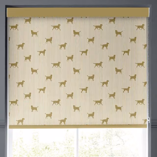 Emily Bond Marley Translucent Made to Measure Roller Blind in Gold