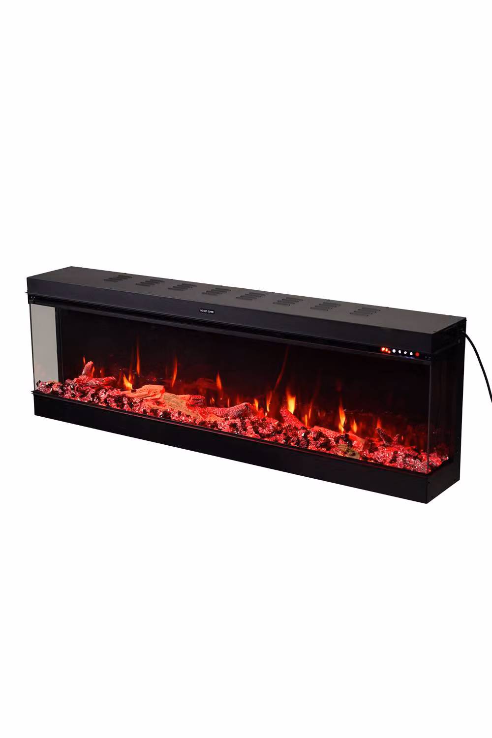 H&O Direct 50 inch Electric Fireplace with Remote Control in Black – 3