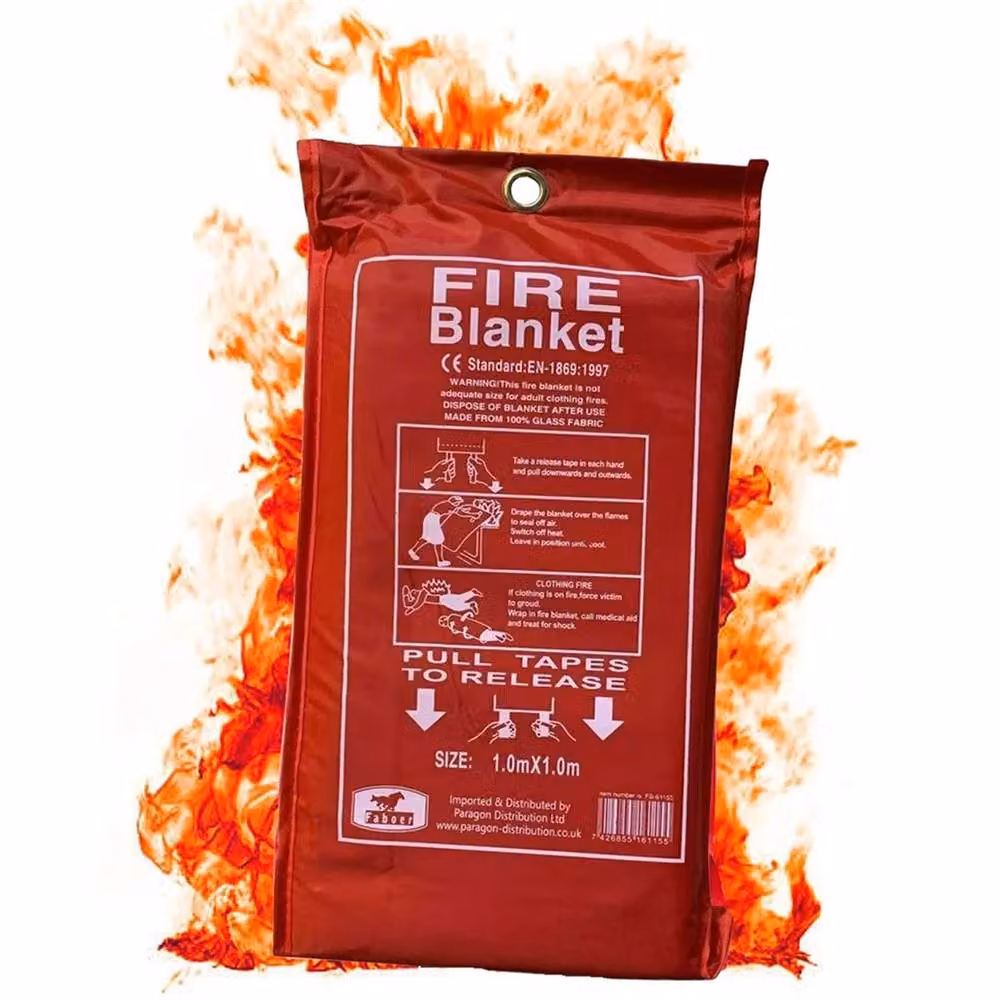 Nordara 2 Pack Red Wall Mounted Fire Blanket Emergency Safety Kit – 4