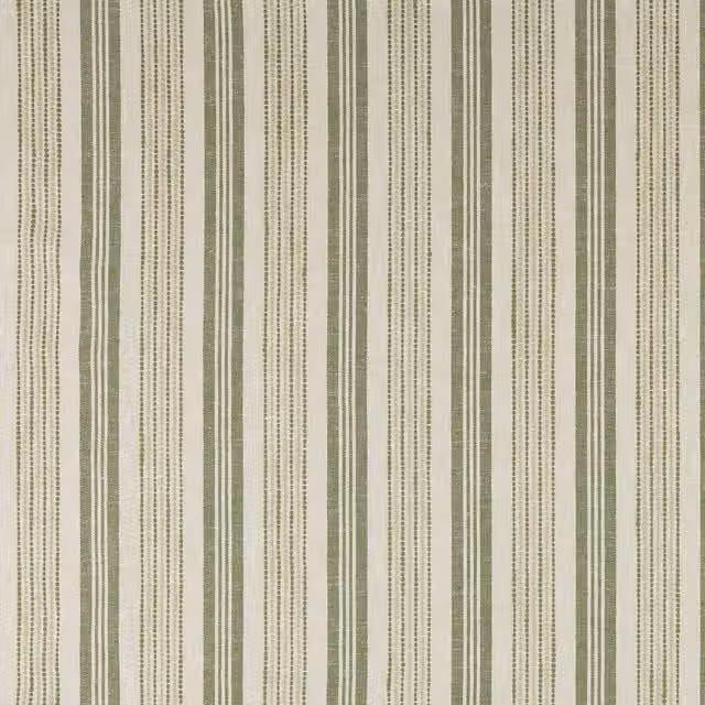 Terrys Modern Striped Cotton Woven Fabric Positano in Green