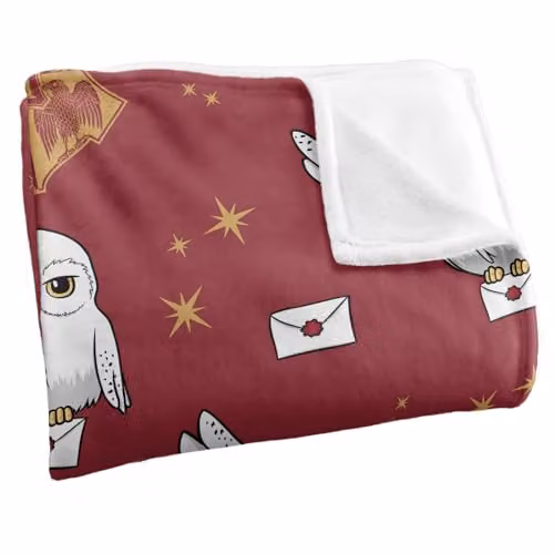 LOGOVISION Harry Potter Hedwig White Super Soft Fleece Blanket, W: 152 cm, D: 127 cm – 2
