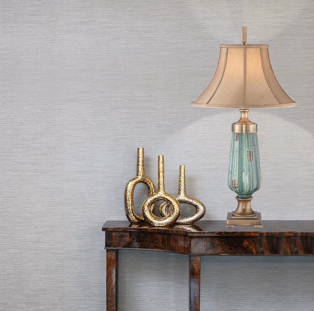 Loops Table Lamp in Gold and Brass with Ceramic and Fabric Details – 2