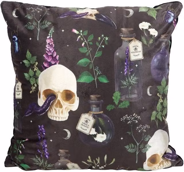 Something Different Venom & Vines Square Cushion in Black, W/D/H: 35 x 35 x 35 cm – 1