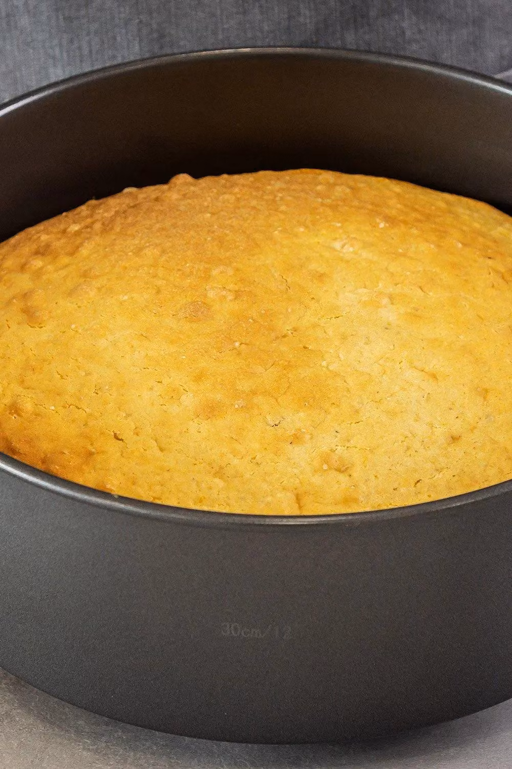 MasterClass Non-Stick Loose Base Round Carbon Steel Deep Cake Tin, Diameter: 30 cm, Dark Grey – 2