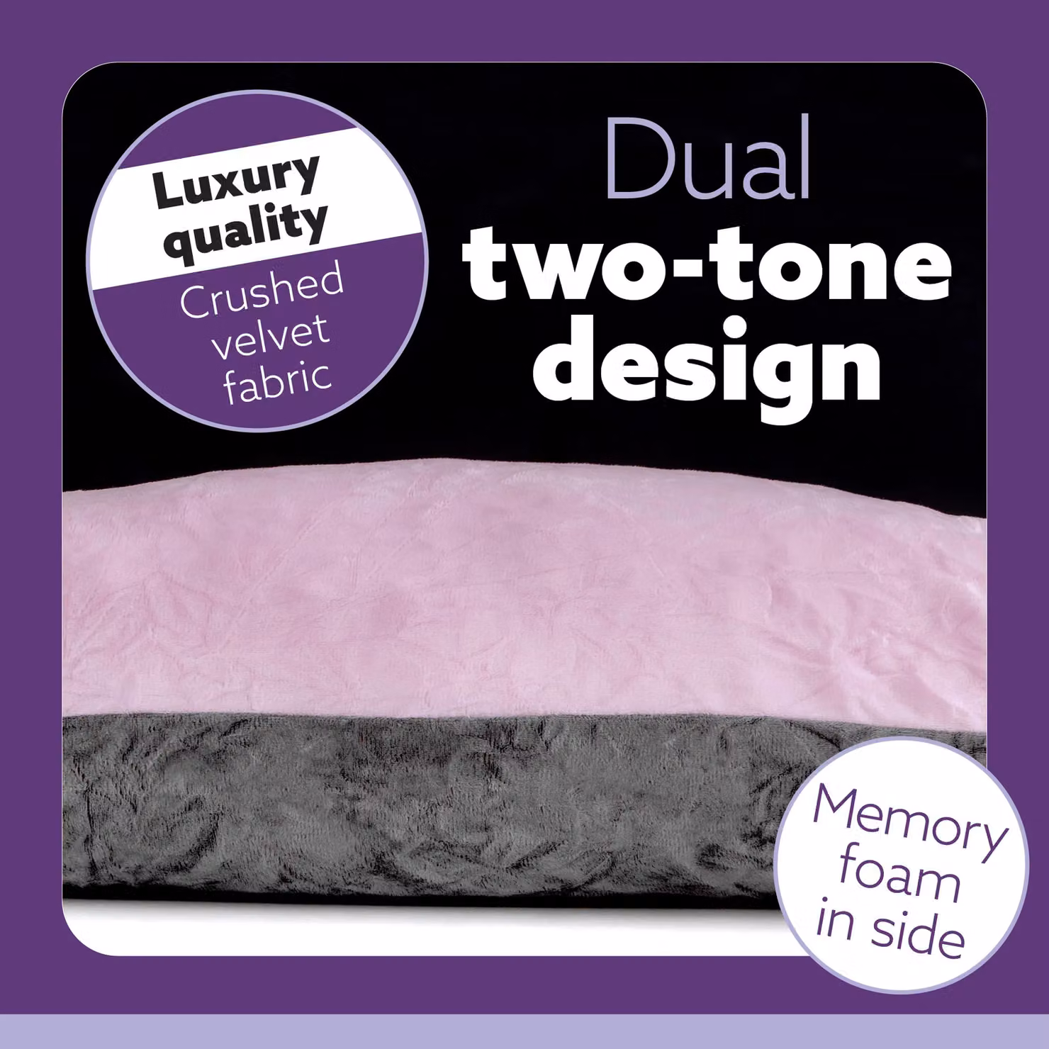 Aamira Pink and Grey C Shaped Pregnancy Pillow with Shredded Memory Foam, W/D/H: 140 x 65 x 20 cm – 3
