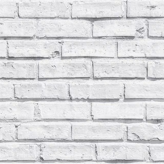 Arthouse White Geometric Rustic Brick Wallpaper Roll