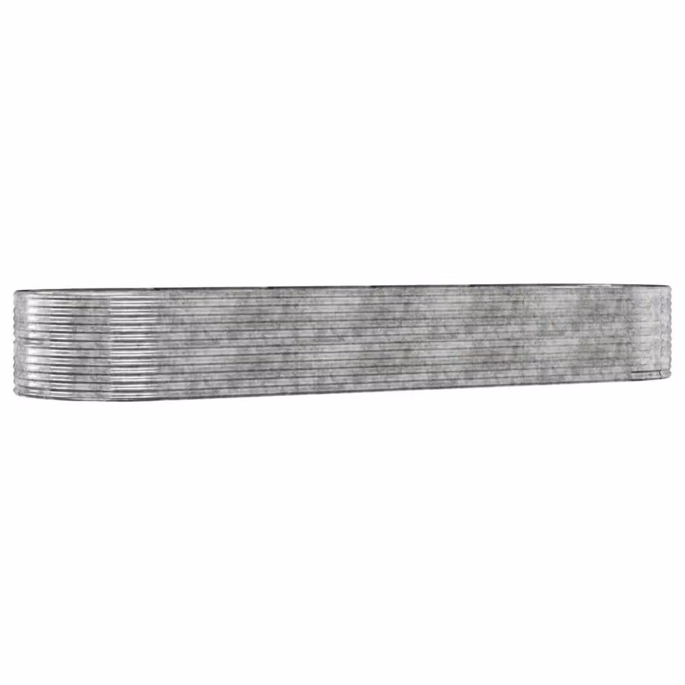 Berkfield Home Garden Silver Powder-coated Steel Raised Bed W: 447 cm, D: 140 cm, H: 68 cm – 3