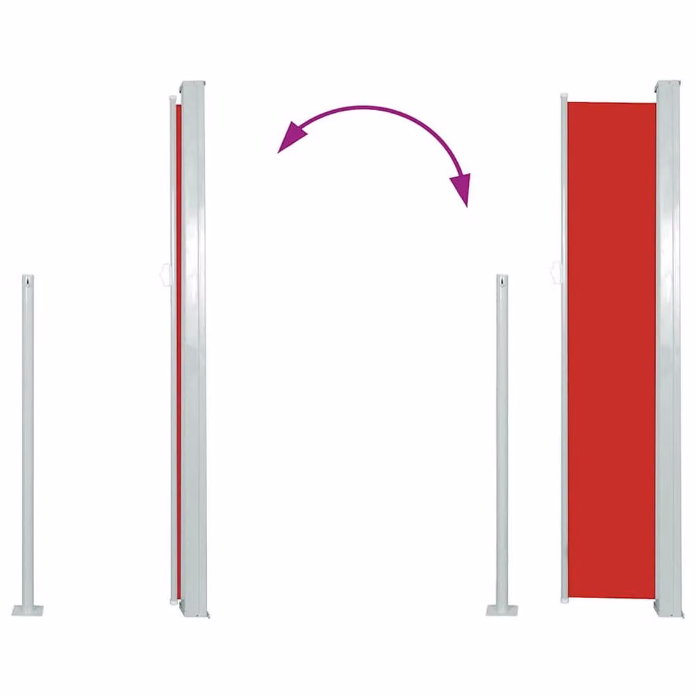 Berkfield Home Retractable Side Awning, Red, W: 120 cm, D: 300 cm