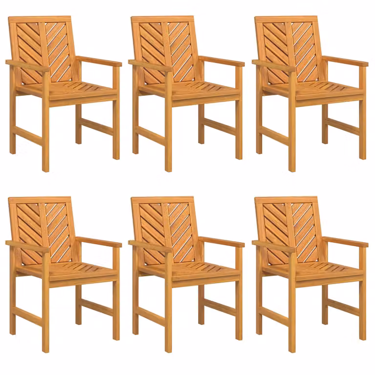 Berkfield Home 6 Piece Brown Solid Wood Rustic Garden Dining Set