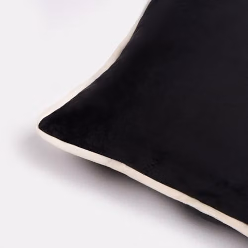 OHS Set of 2 Matte Velvet Square Cushion Covers with Piped Edges, Multicolour – 5