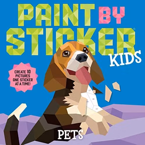 Workman Publishing Paint by Sticker Kids Pets Multicolour Sticker Activity Book