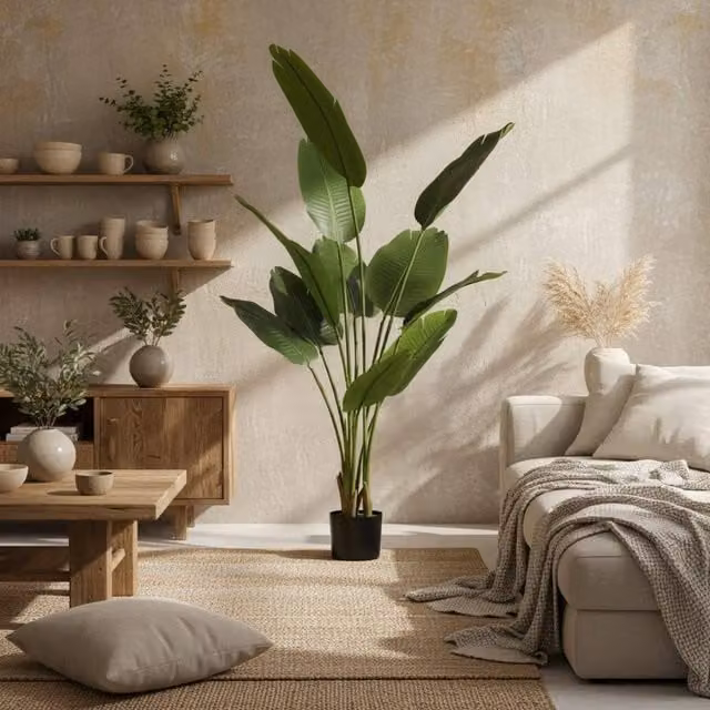 Wyld Haus Nozizi 160cm Tall Artificial Bird of Paradise Plant in Green – 1