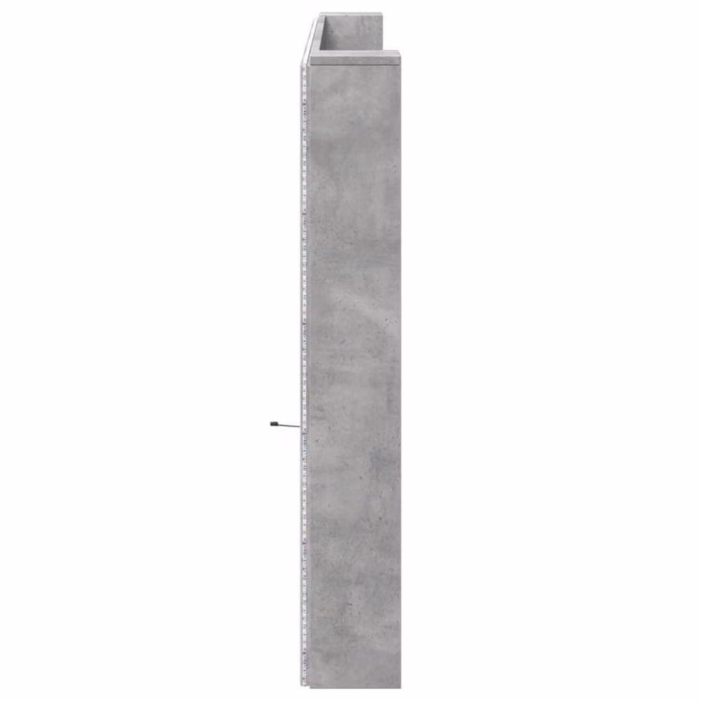 Berkfield Home LED Headboard Cabinet in Concrete Grey, W: 220 cm, D: 16.5 cm, H: 103.5 cm – 4