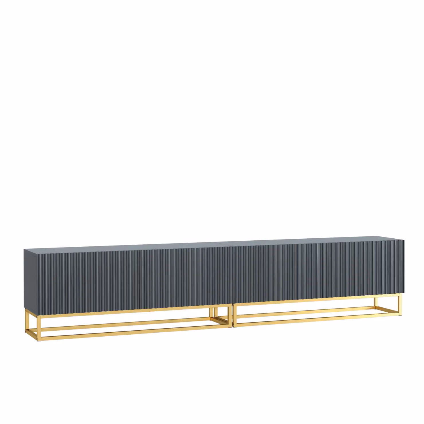 Creative Furniture Ripple Duo TV Unit in Grey and Gold, W: 200 cm, H: 45 cm, D: 35 cm – 3