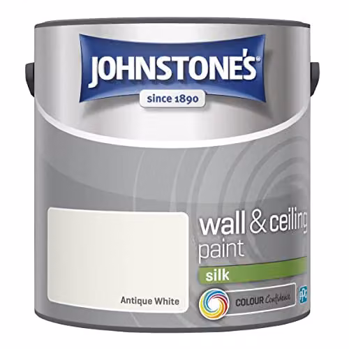 Johnstone's Silk Wall and Ceiling Paint in White, 2.5L