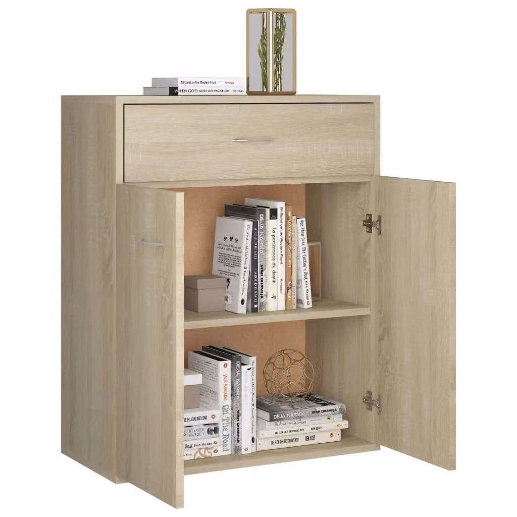 Berkfield Home Sonoma Oak Sideboard in Brown, W/D/H: 60 x 30 x 75 cm – 2