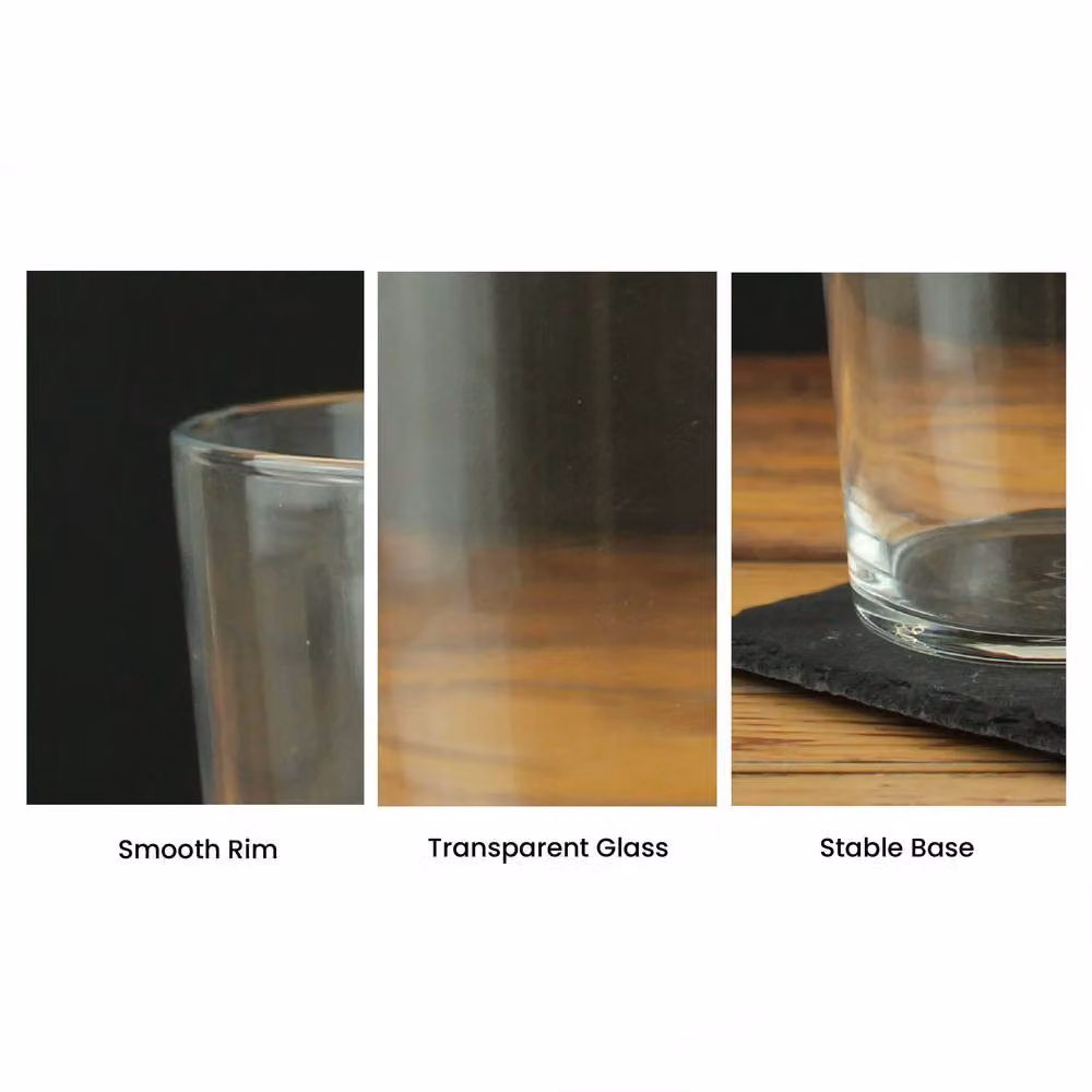 Uniqueful Personalised 13oz Toughened Tubo Hiball Glass Tumbler in Transparent – 3