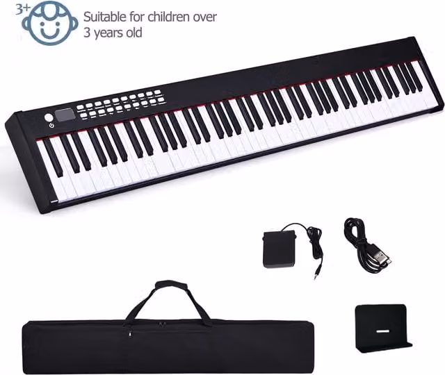 Costway 88-Key Digital Piano in Black