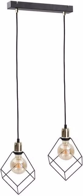 Netlighting Ruben Bar Pendant Ceiling Light in Gold/Brass, 50cm, 2x E27