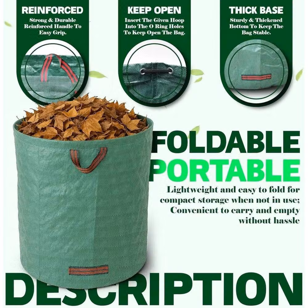 Spetlek Set of 2 Green Garden Waste Bags, 500L Capacity – 2