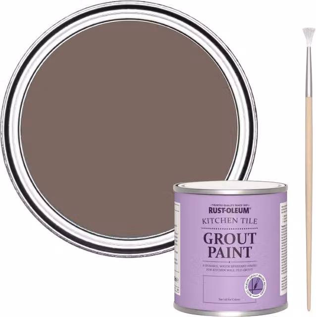 Rust-Oleum Kitchen Grout Paint in Rivers Edge Brown, 250ml