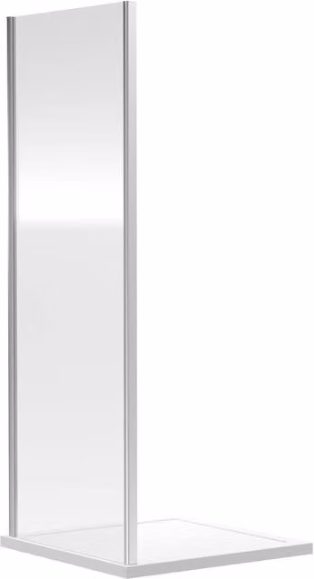 Balterley Silver Fixed Glass Side Panel, W: 70 cm, H: 185 cm
