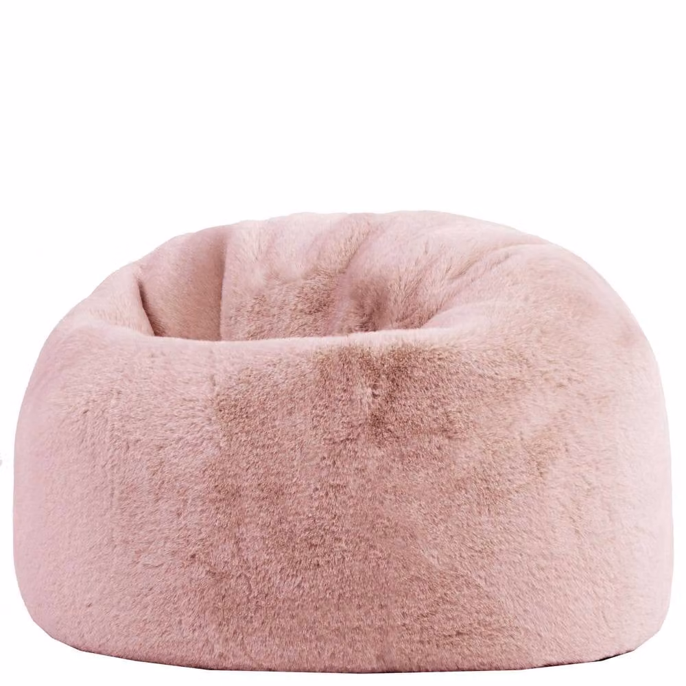 icon Kingston Faux Fur Kids Bean Bag and Cushion with Filling in Pink, W/D/H: 80 x 80 x 45 cm – 3