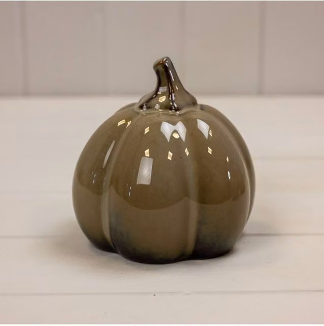 KDMD Caramel Cosy Ceramic Pumpkin in Light Brown