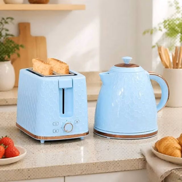 STILVORA Blue Kettle and 2 Slice Toaster Set – 1