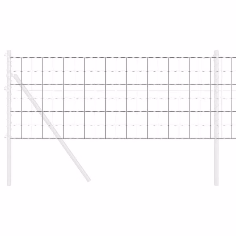 Berkfield Home Euro Fence Grey PVC Coated Steel Fencing 0.8 x 10 m – 3