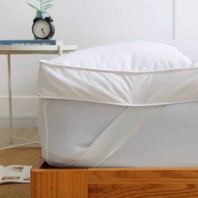 HomeSpace Direct Duck Feather and Down Mattress Topper, White, Double
