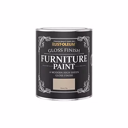 Rust-Oleum Warm Clay Brown Gloss Furniture and Skirting Board Paint, 750ml – 2