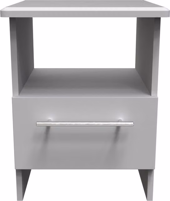 2 U Carlton Ready Assembled Bottom Drawer Lamp Table in Grey