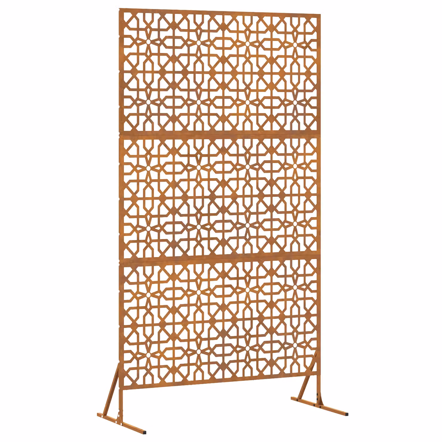 Berkfield Home Rectangular Privacy Screen in Brown Weathering Steel, W/D/H: 100 x 50 x 180 cm – 2