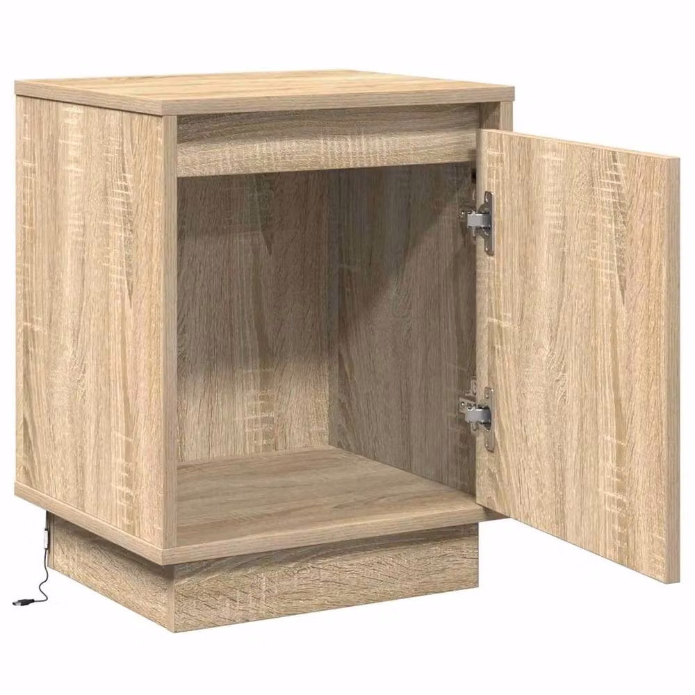 EONLION Sonoma Oak Bedside Cabinet in Brown, W/D/H: 39 x 34.5 x 50 cm – 3