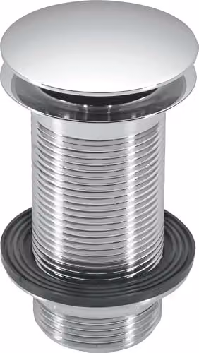 McAlpine No Slot Free Flow Basin Waste with Mushroom Top 1.25 inch 60mm Flange in Grey and Silver – 3