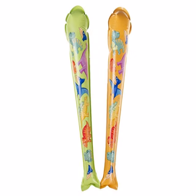 LG-Imports Single Dinosaur Print Self-Inflating Bat in White