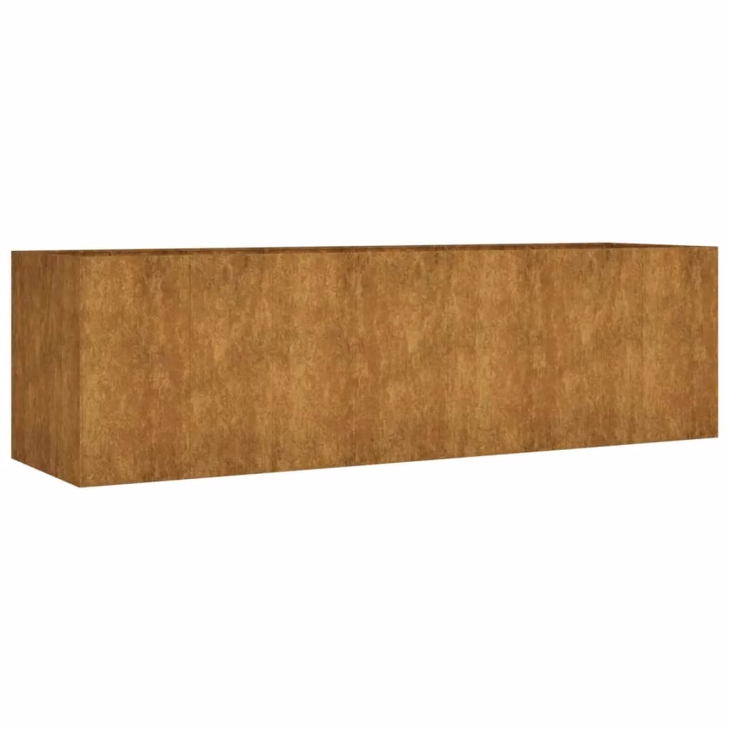 Berkfield Home Garden Corten Steel Raised Bed in Brown, W/D/H: 280 x 80 x 80 cm – 2