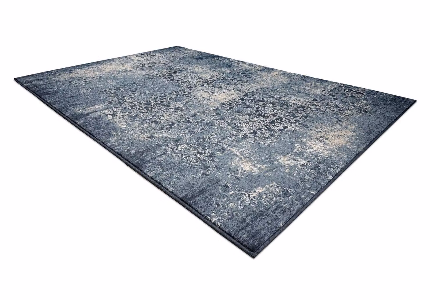 RugsX Nain Blue Hand-Knotted Vintage Boho Wool Rug, W: 120 cm, L: 170 cm – 2