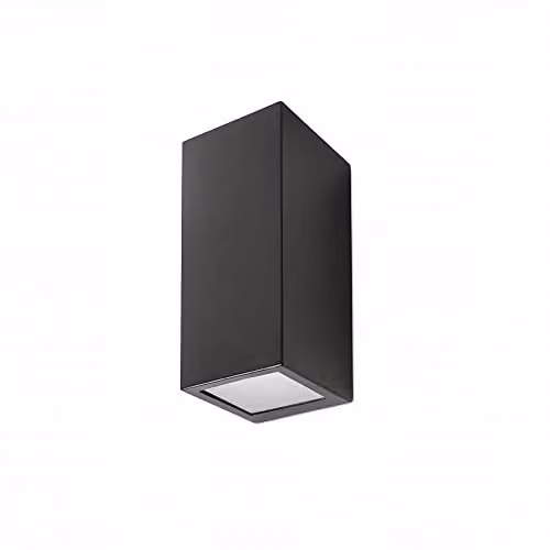 Netlighting Forlight Cube 2 Light Outdoor Wall Light in Black IP44