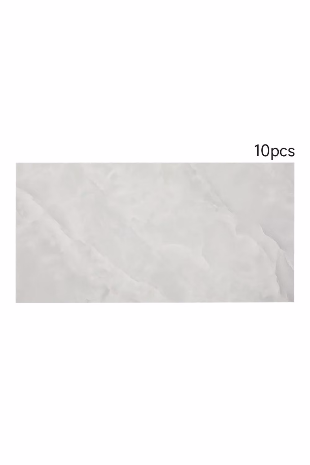Living and Home 10pcs Ivory Marble Self-Adhesive Wall Stickers, Water and Oil Splash-proof and Antiflaming in Light Grey – 2
