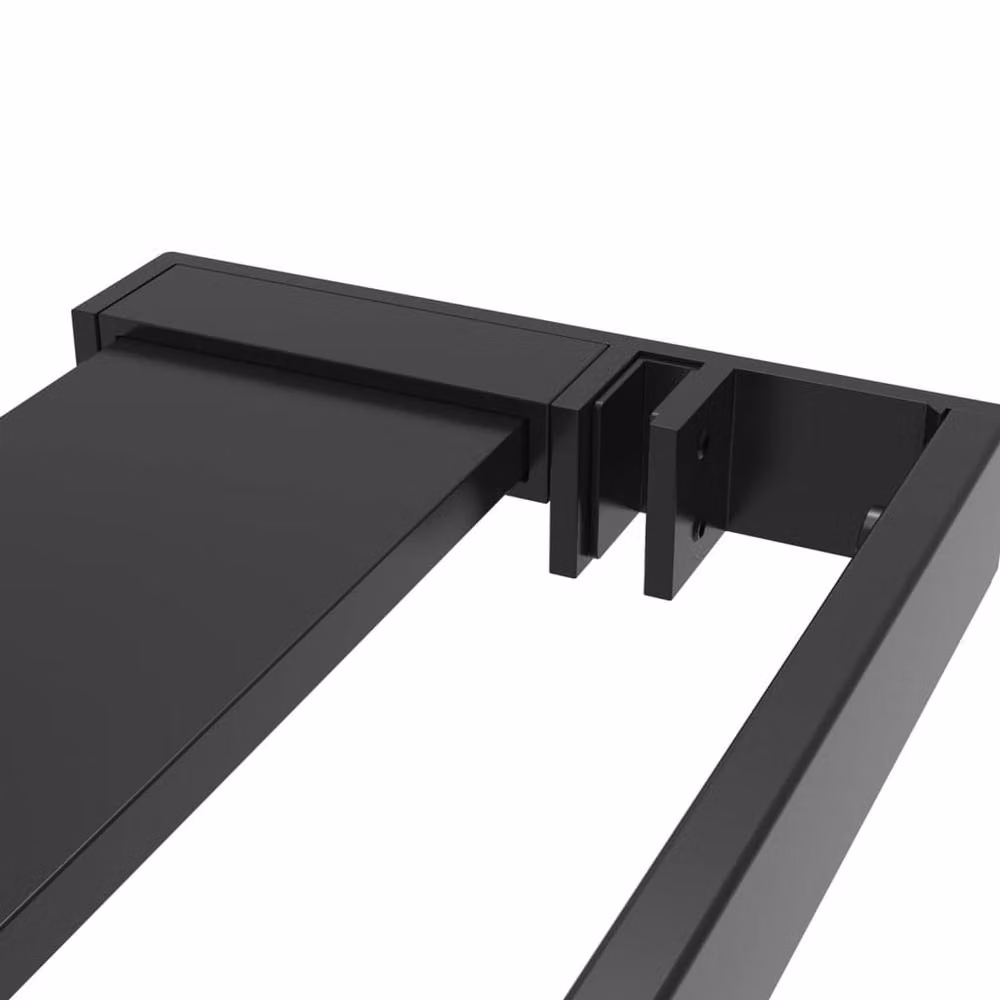 Berkfield Home Wall-Mounted Black Aluminium Shower Shelf for Walk-in Showers, Width: 80 cm – 4