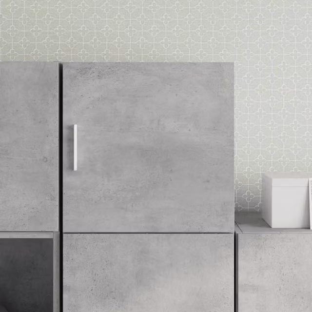 Berkfield Home Wall Mounted Cabinet in Concrete Grey, W/D/H: 40 x 40 x 42.5 cm – 1