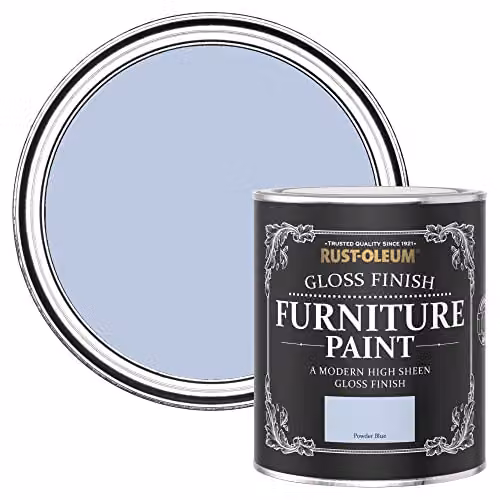 Rust-Oleum Water-Based Gloss Furniture and Skirting Board Paint in Blue, 0.75 l – 1
