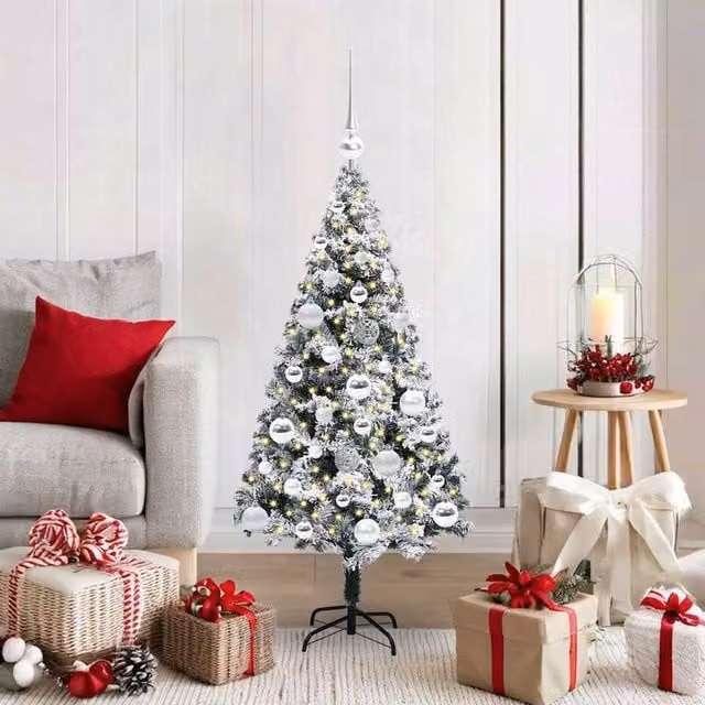 Berkfield Home Artificial Christmas Tree with 150 LEDs and Stand, Green, Height: 120 cm – 1