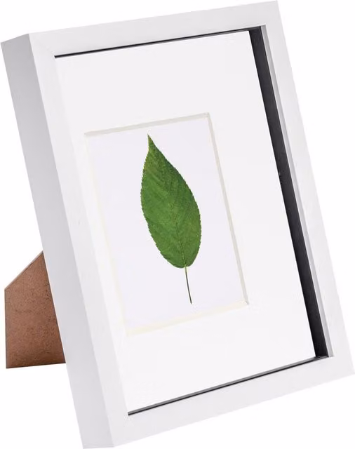 Nicola Spring White 3D Box Photo Frame with 4x6 inch Mount, W/H: 20.32 x 20.32 cm