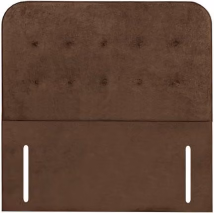 ASC Lyra Brown Microfibre Fabric Floor Standing Headboard, 3ft Single