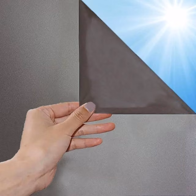 FLAVORA Frosted Window Film Roll, Clear Privacy Glass Vinyl, W: 100 cm x H: 15 cm – 1