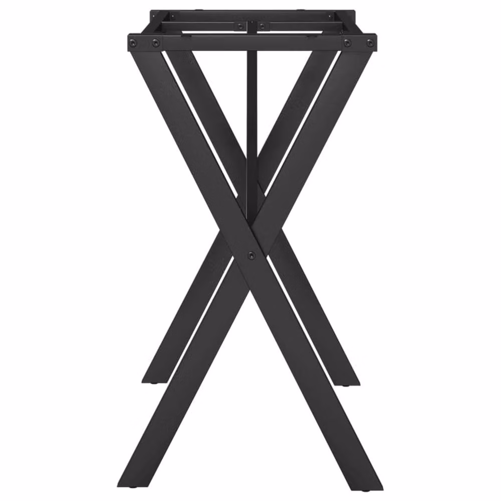 Berkfield Home X-Frame Dining Table Legs in Matt Black Steel, W/D/H: 80 x 40 x 73 cm – 3