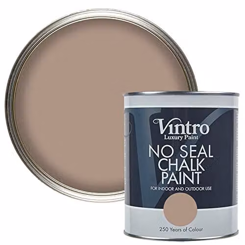Vintro No Seal Chalk Paint in Cafe au Lait Brown, 1 l